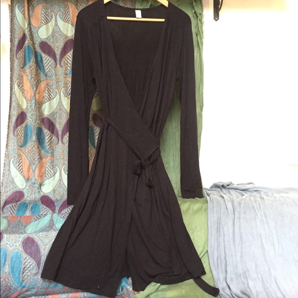 Black Jack Wrap Dress - EUC Comfy & Classy